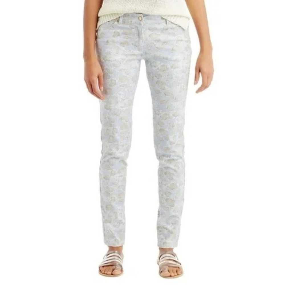 J. McLaughlin Maisie Slim Print Pants‎ Snakeskin Ankle Size 0 Subtle Glam Casual